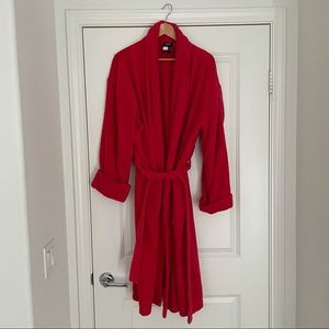 Tommy Hilfiger Red Plush Long Robe